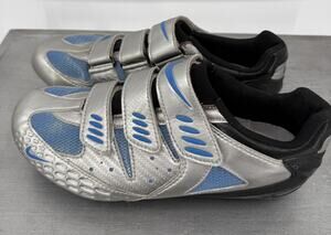 Nike Altea II Women's Carbon Composite Cycling Shoes Silver Blue EU 39 US 8